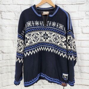 Dale of Norway Olympics Sweater Lake Placid 1932 Wool Fair Isle Pullover Large